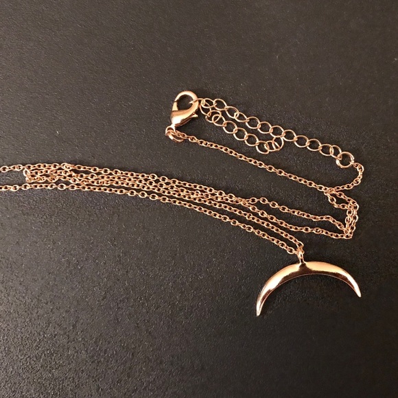 Elizabeth Stone Crescent Moon Necklace 